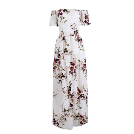 6267137006120.jpg Boho style long dress women Off shoulder beach summer dresses - Image 1
