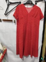 Printed V-Neck Short-Sleeved Lace-Up Dress - Image 5