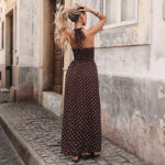 Casual Dot Slim V-neck Long Dresses For Women 2026 Fashion Summer Women's A-Line Midi Dress Elegant Vintage Dresses - Image 4