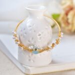Pearl Bracelets For Women Gold Plating Pearl Bracelet Gold Wire Braided Vintage Style Bracelets Cuff Bracelets Fashion Bracelet - Image 2