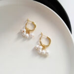 Pearl tassel earrings simple earrings - Image 5