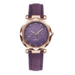 Casual Women Romantic Starry Sky Wrist Watch Leather Rhinestone Designer Ladies Clock - Image 4