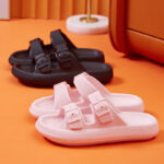Platform Slippers Women's Summer Buckle Home Shoes Fashion Outdoor Wear Soft Bottom Sandals - Image 2