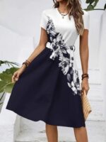 2026 New Women's Casual Printed Dress With Belt, Loose Fit - Image 2
