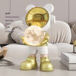 Desktop Space Bear Decoration Moon Night Light Home Decor - Image 2