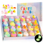 Glow-in-the-Dark Doll-Shaped Bath Bombs - Kids Bath Time Fun Set with Fizzing Bubble Foam - Image 4