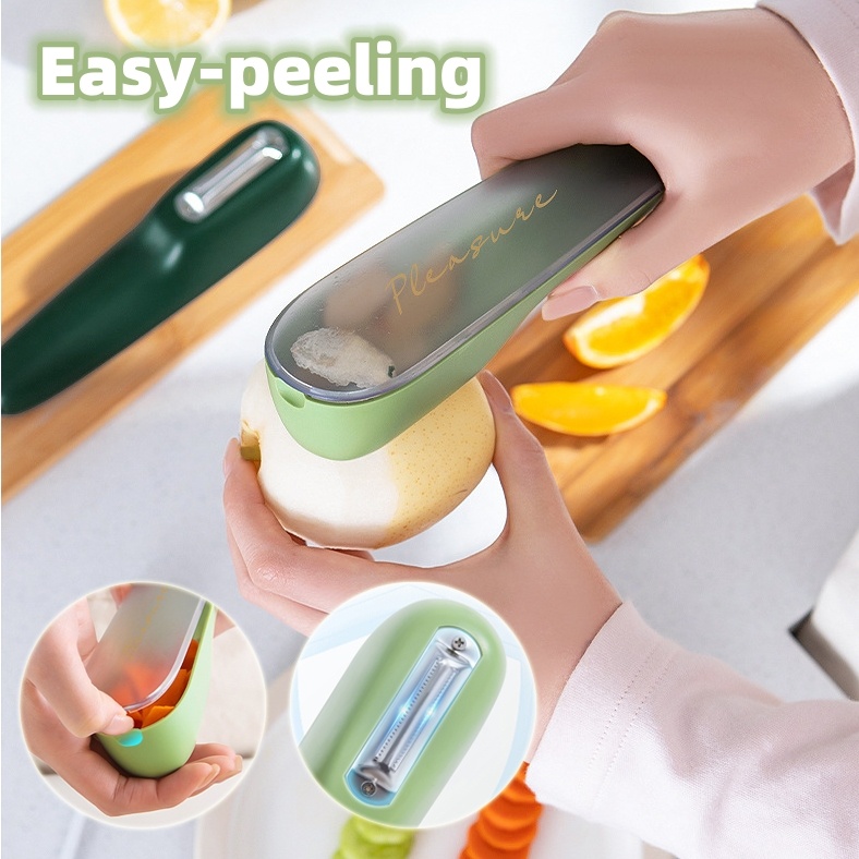 a39e3790-bfb0-4ca8-bbdd-ae64ed8e843e.jpg Storage Type Peeling Knife Potato Cucumber Peeler With Storage Tube Apple Fruit Vegetable Scratcher Household Kitchen Gadge - Image 1