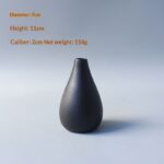 Black Ceramic Vase New Chinese-style Home Decor Piece - Image 8