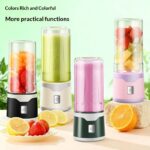 Multifunctional Rechargeable Electric USB Juicer Cup Double Cup Handheld Mixer Cup 500 ML Blending Juice Cup Outdoor - Image 6