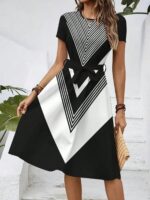 2026 New Women's Casual Printed Dress With Belt, Loose Fit - Image 3