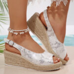 Fish-mouth Wedge Sandals Summer - Image 7