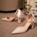 Women's Pumps 2026 Spring New Arrival, Designed Pearl Bow, Unique And Elegant Style - Image 2